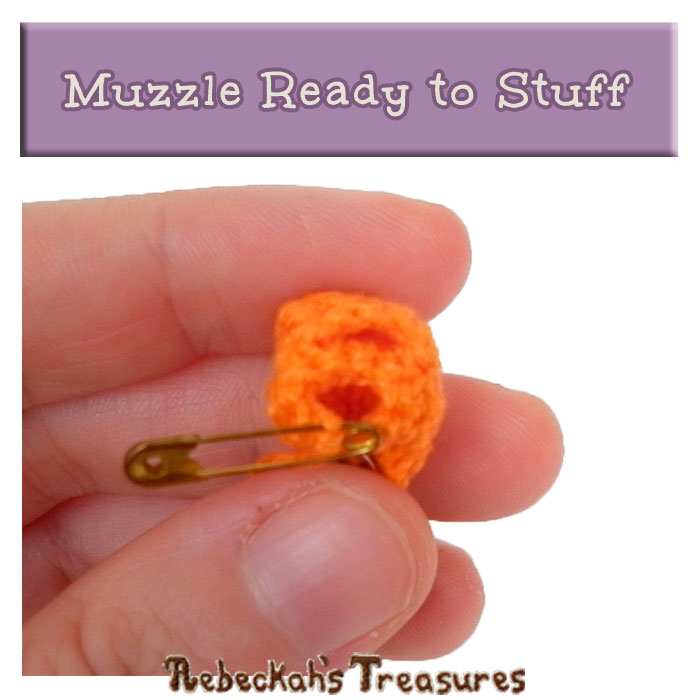 WIP Picture 20 | Stuff Unicorn Muzzle via @beckastreasures | FREE Pencil Topper / Finger Puppet Crochet Pattern!