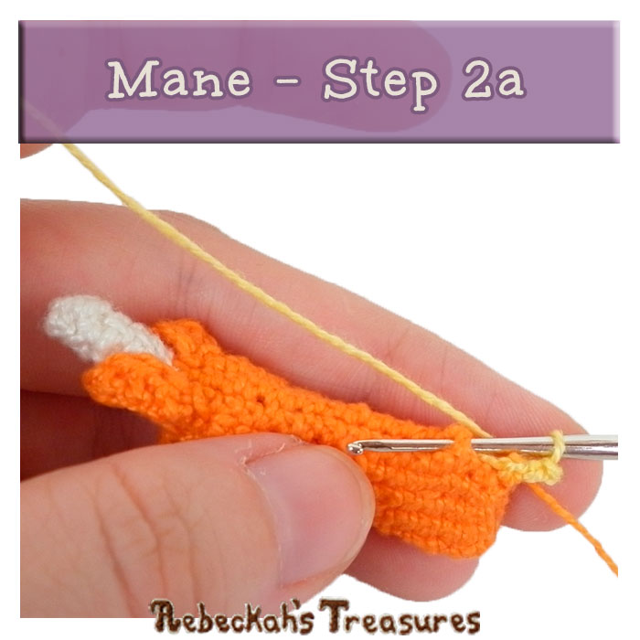 WIP Picture 30 | Crocheting the Unicorn's Mane via @beckastreasures | FREE Pencil Topper / Finger Puppet Crochet Pattern!
