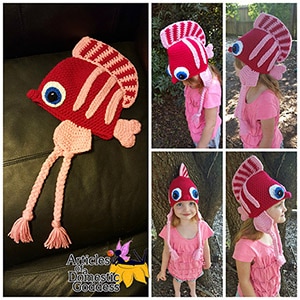 Finley the Fish Hat | Friday Feature #18 via @beckastreasures with @ArtofaDG #crochet | See the latest designer features here: https://goo.gl/UIvoYx OR SIGN UP to get featured at Rebeckah's Treasures here: https://goo.gl/xjDP52 #crochet