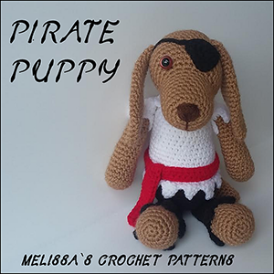 Pirate Puppy - Crochet Pattern by @melissaspattrns | Featured at Melissa's Crochet Patterns - Sponsor Spotlight Round Up via @beckastreasures | #fallintochristmas2016 #crochetcontest #spotlight #crochet #roundup