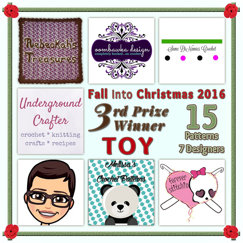 VOTE TOY in the Fall into Christmas 2016 crochet contest via @beckastreasures! | Help your favourites win these awesome prizes. | THIRD PRIZE: 15 #free #crochet patterns! | Up to 5 votes daily! Vote here: https://goo.gl/89N8Jd #fallintochristmas2016
