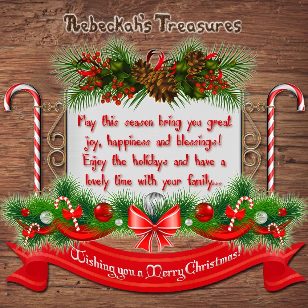 Rebeckah's Treasures' wishes you a Merry Christmas! Come grab a Christmas Present from @beckastreasures today... | *Ends at 23:59 EST on Christmas Day 2016