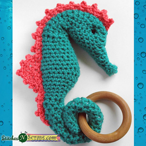 Seahorse Teether | Featured on @beckastreasures Tuesday Treasures #4 with @WhichCraft3!