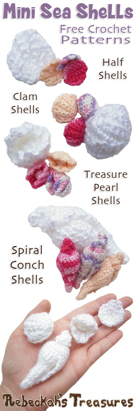 Preview of Mini Sea Shells via @beckastreasures! | Crochet patterns scheduled for August 2016 release. Stay tuned!