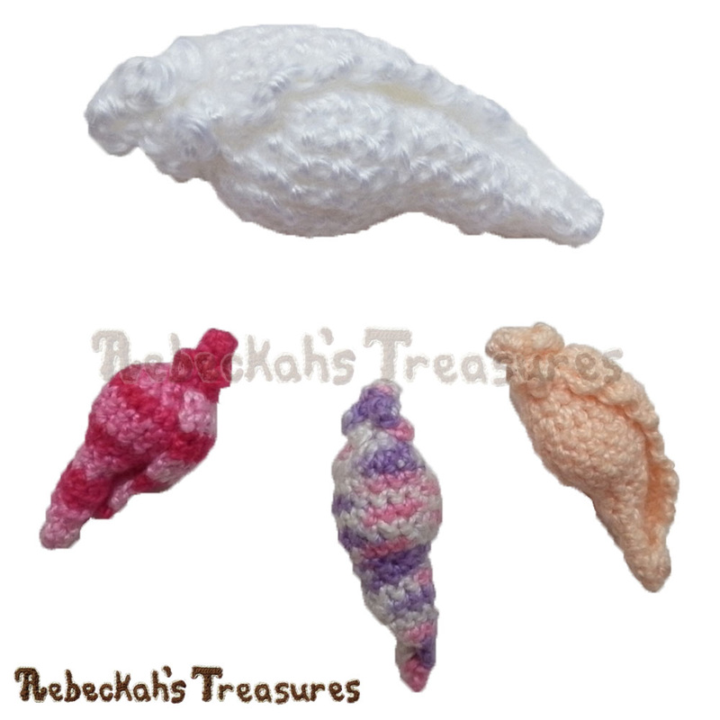 Spiral Conch Shells | FREE crochet pattern by @beckastreasures | Do you scavenge beaches for precious seashells? Keep memories of summer fun near you always with this gorgeous Spiral Conch Shell! Visit www.rebeckahstreasures.com #seashell #crochet #spiralconchshell #shell #treasure