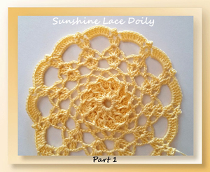 Sunshine Lace Doily Mystery CAL | Featured on @beckastreasures Saturday Link Party 54 with @crochetmemories!
