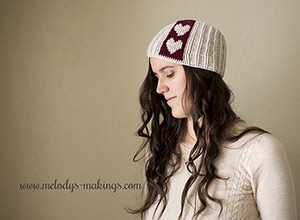 Sweet-ish Subtlety by @melodysmakings | via I Heart Hats - A LOVE Round Up by @beckastreasures | #crochet #pattern #hearts #kisses #valentines #love
