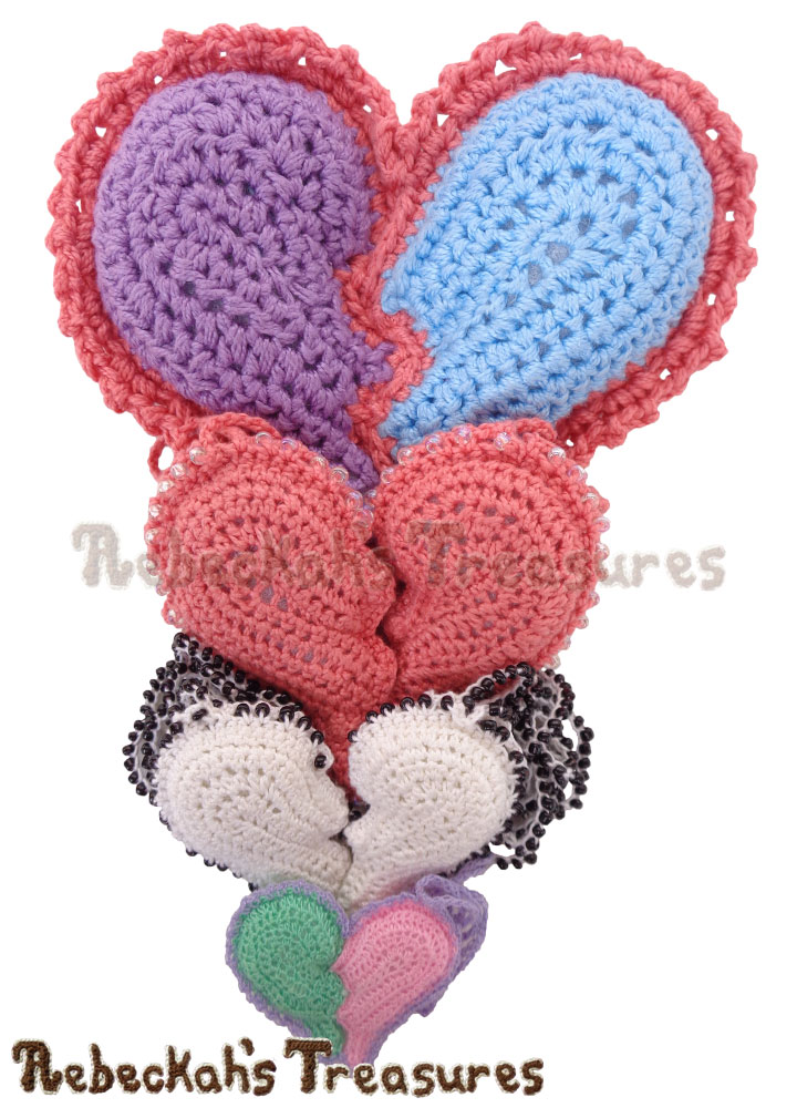 All Hearts Together! | Dainty Broken Heart Locket Story | A Crochet Pattern by @beckastreasures for @getstuffed | Is it an amigurumi or an appliqué? Will it be a necklace, a fob or a pillow? Are the hearts separated to share with your besties or kept whole to show broken hearts can be mended? YOU get to decide!!! | #crochet #pattern #brokenheart #valentine #heart #amigurumi #appliqué #necklace #fob #pillow