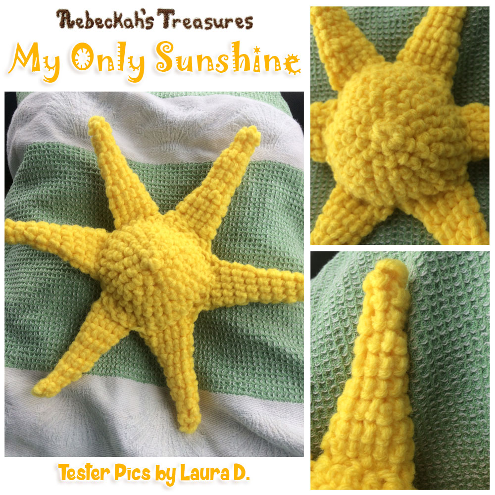 My Only Sunshine| Amigurumi Crochet Pattern by @beckastreasures | Tester Pictures by Laura D.