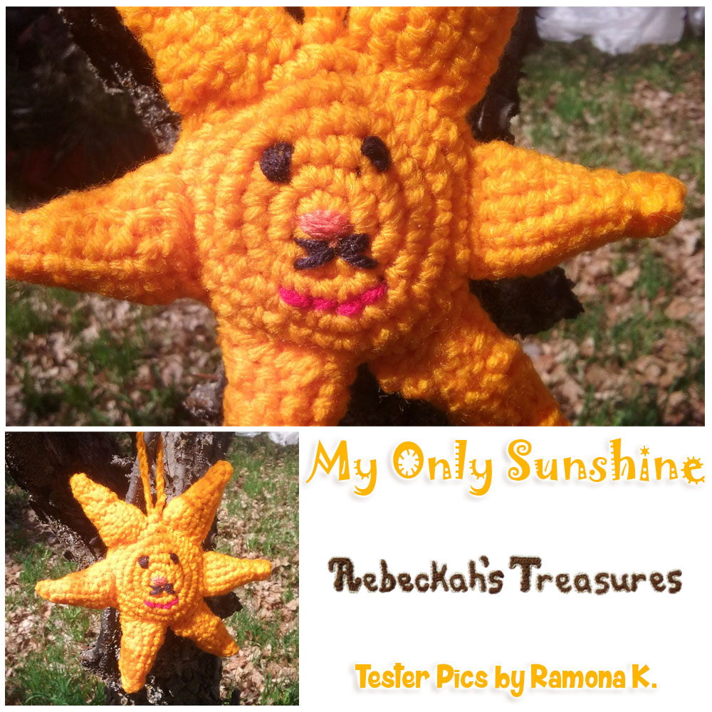 My Only Sunshine| Amigurumi Crochet Pattern by @beckastreasures | Tester Pictures by Ramona K.