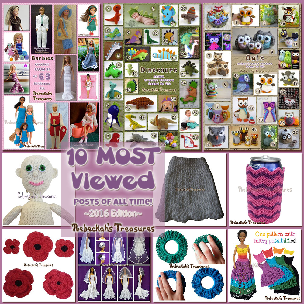 10 MOST Viewed Posts of ALL TIME - 2016 Edition by @beckastreasures | Featured at Saturday Link Party #67 via @beckastreasures with #LalkaCrochetka @ucrafter & #KatKatKatoen | Join the latest parties here: https://goo.gl/uUHihU #crochet
