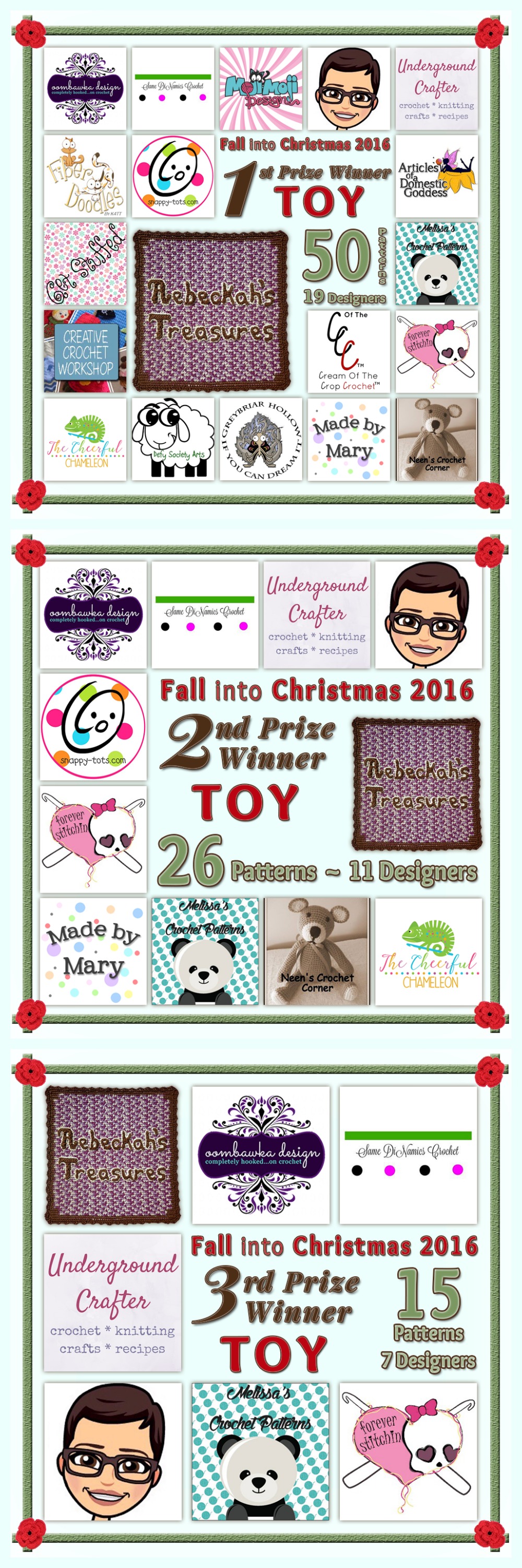VOTE TOY in the Fall into Christmas 2016 crochet contest via @beckastreasures! | Help your favourites win these awesome prizes. | Up to 5 votes daily! Vote here: https://goo.gl/8Lwng5 #fallintochristmas2016