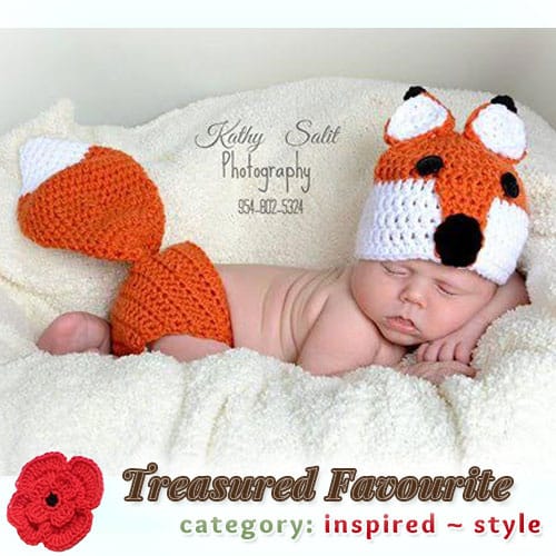 Foxy | Treasured STYLE Favourite (less than 100 votes) at @beckastreasures | Fall into Christmas Crochet Contest 2016 (October 30th - December 21st)