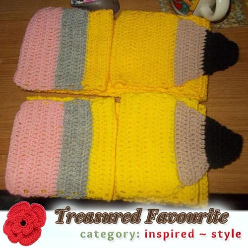 Pencil Scarves | Treasured STYLE Favourite (less than 100 votes) at @beckastreasures | Fall into Christmas Crochet Contest 2016 (October 30th - December 21st)