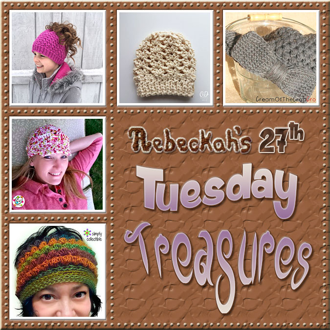 Tuesday Treasures #27 via @beckastreasures with @SCCelinaLane @SnappyTots @crochetbyjen @OombawkaDesign & @COTCCrochet | Come see 5 popular crochet pattern designs of today!