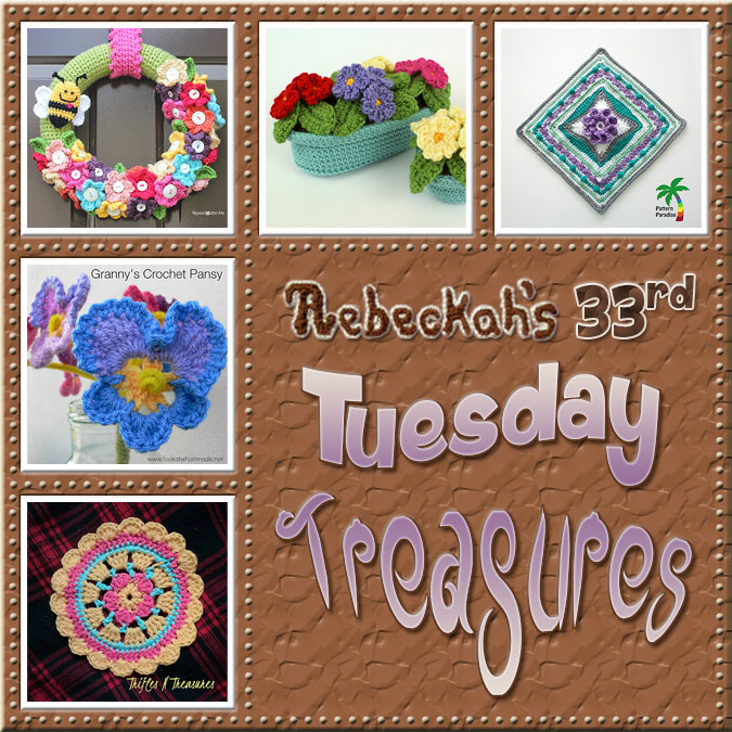 Tuesday Treasures #33 via @beckastreasures with @TriflsNTreasurs @dedristrydom @RepeatCrafterMe @planetjune & @patternparadise| Come see 5 popular crochet pattern designs of today!