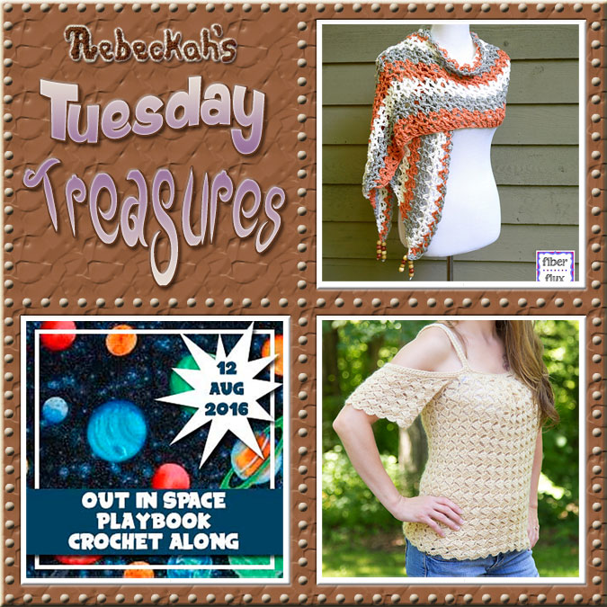 Come see this week's treasures at Rebeckah's 6th Tuesday Treasures via @beckastreasures | Featuring @fiberflux @COTCCrochet & @CrystalizedForU | #crochet #treasures
