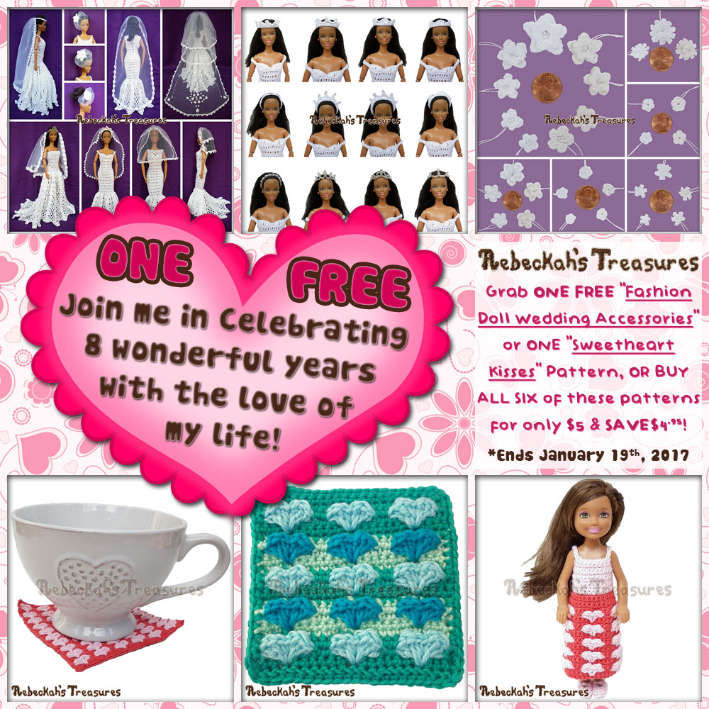 8 Year Anniversary Special | Featured at Saturday Link Party #68 via @beckastreasures | Join the latest parties here: https://goo.gl/uUHihU #crochet