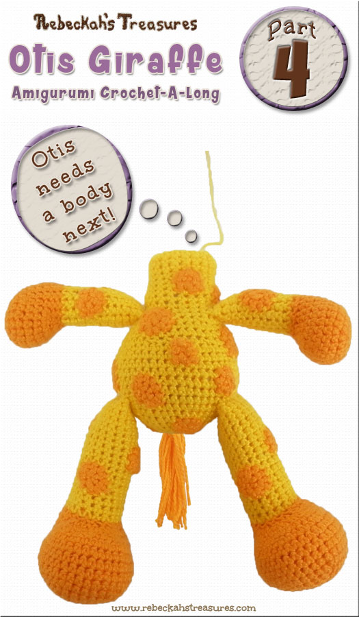 #Otis #Giraffe - #Amigurumi Crochet-A-Long by @beckastreasures | #OtisGiraffeCAL Part 4: BODY - Watch the #Video #Tutorial AND #Download the crochet pattern for this part of the #CAL in #English #Dansk #Nederlands #Deutsche #עִברִית #Español & #Svenska! | #crochet #pattern #April #YouTube
