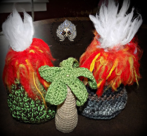 Volcano Bag Prehistoric Playset - Crochet Pattern by @greybriarhollow | Featured at Greybriar Hollow - Sponsor Spotlight Round Up via @beckastreasures | #fallintochristmas2016 #crochetcontest #spotlight #crochet #roundup