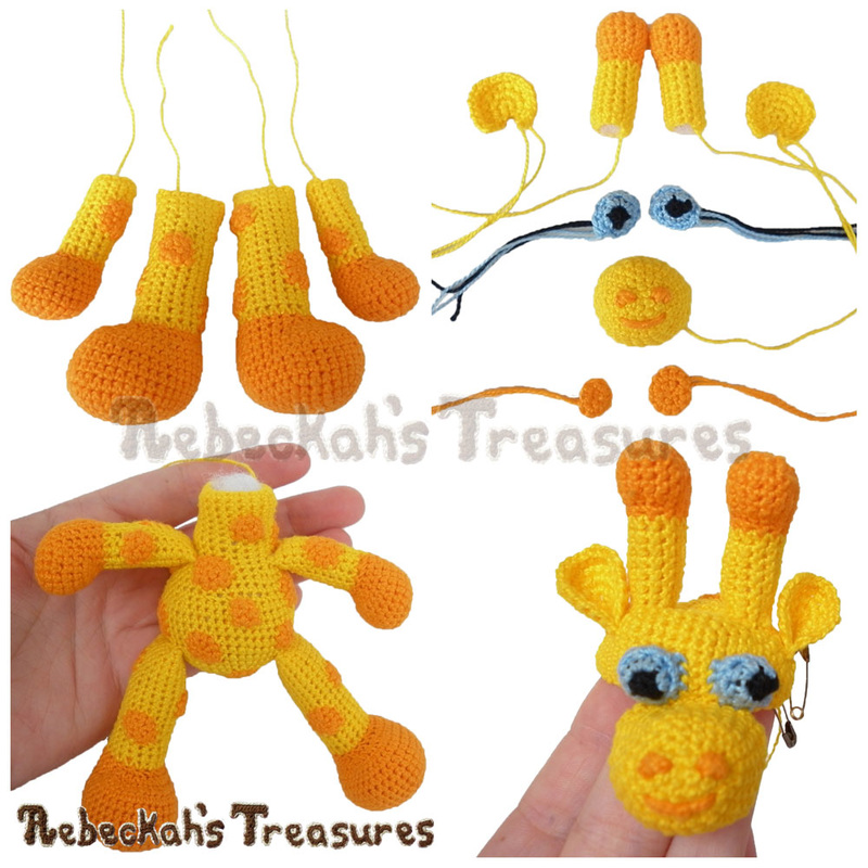 Working on a Crochet Giraffe via @beckastreasures